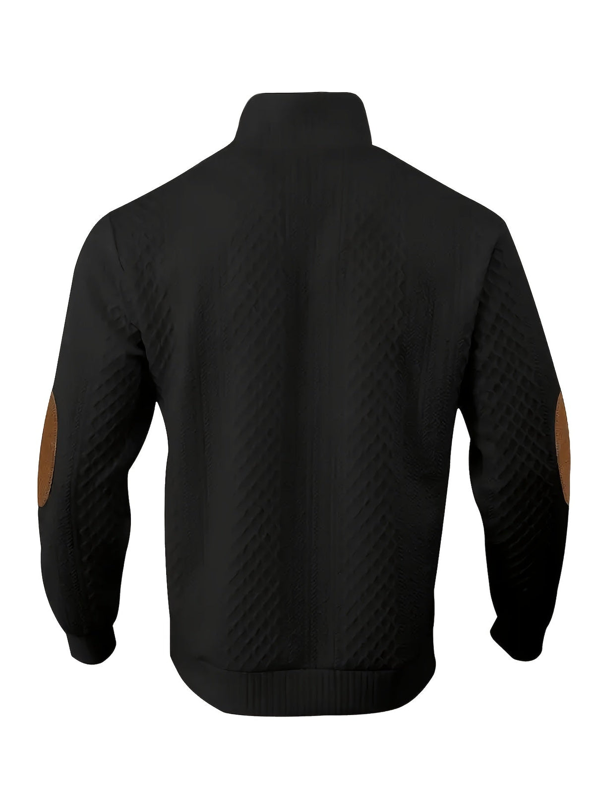 Ronan | Stand Collar Button Henley Sweater – back view