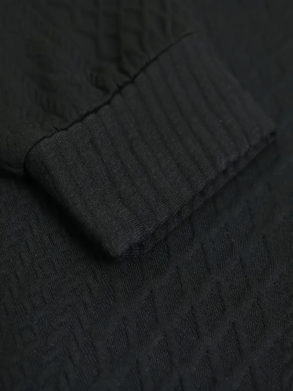 Ronan | Stand Collar Button Henley Sweater – detail view