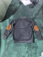 Ronan | Stand Collar Button Henley Sweater – back view