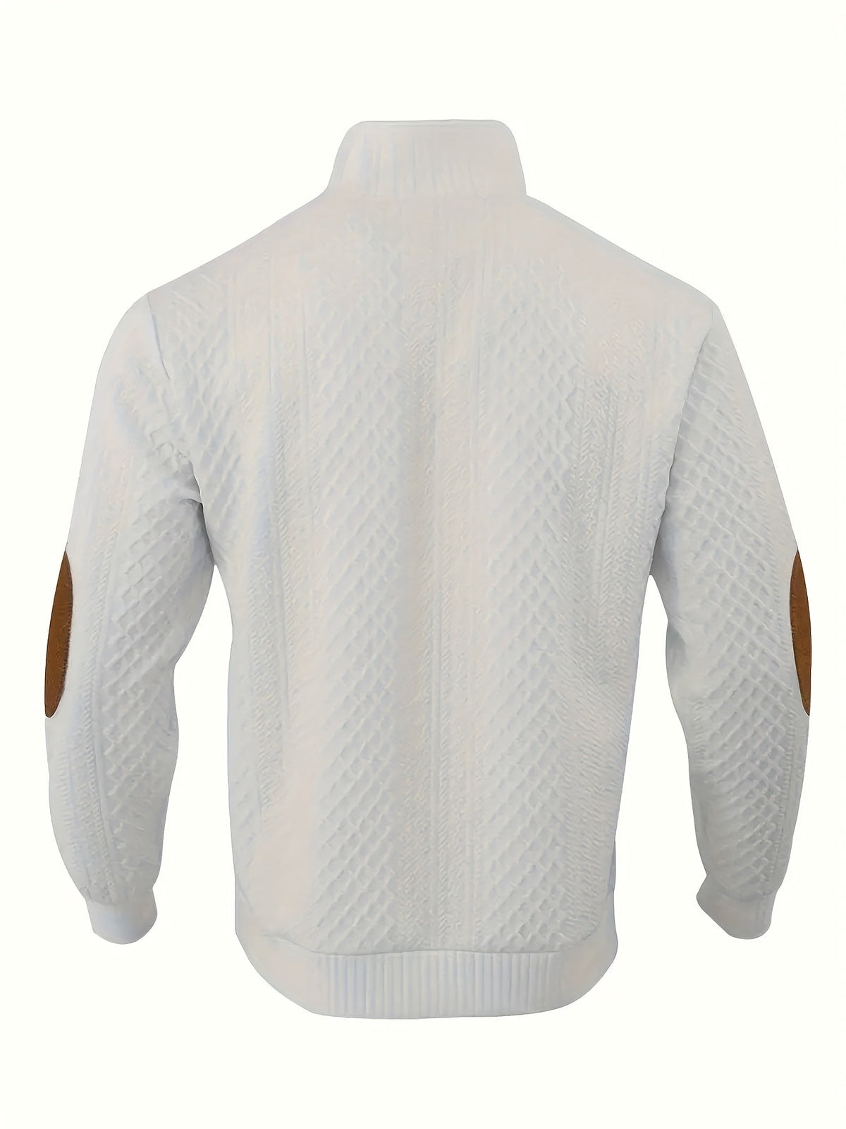 Ronan | Stand Collar Button Henley Sweater – back view