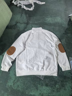 Ronan | Stand Collar Button Henley Sweater – back view