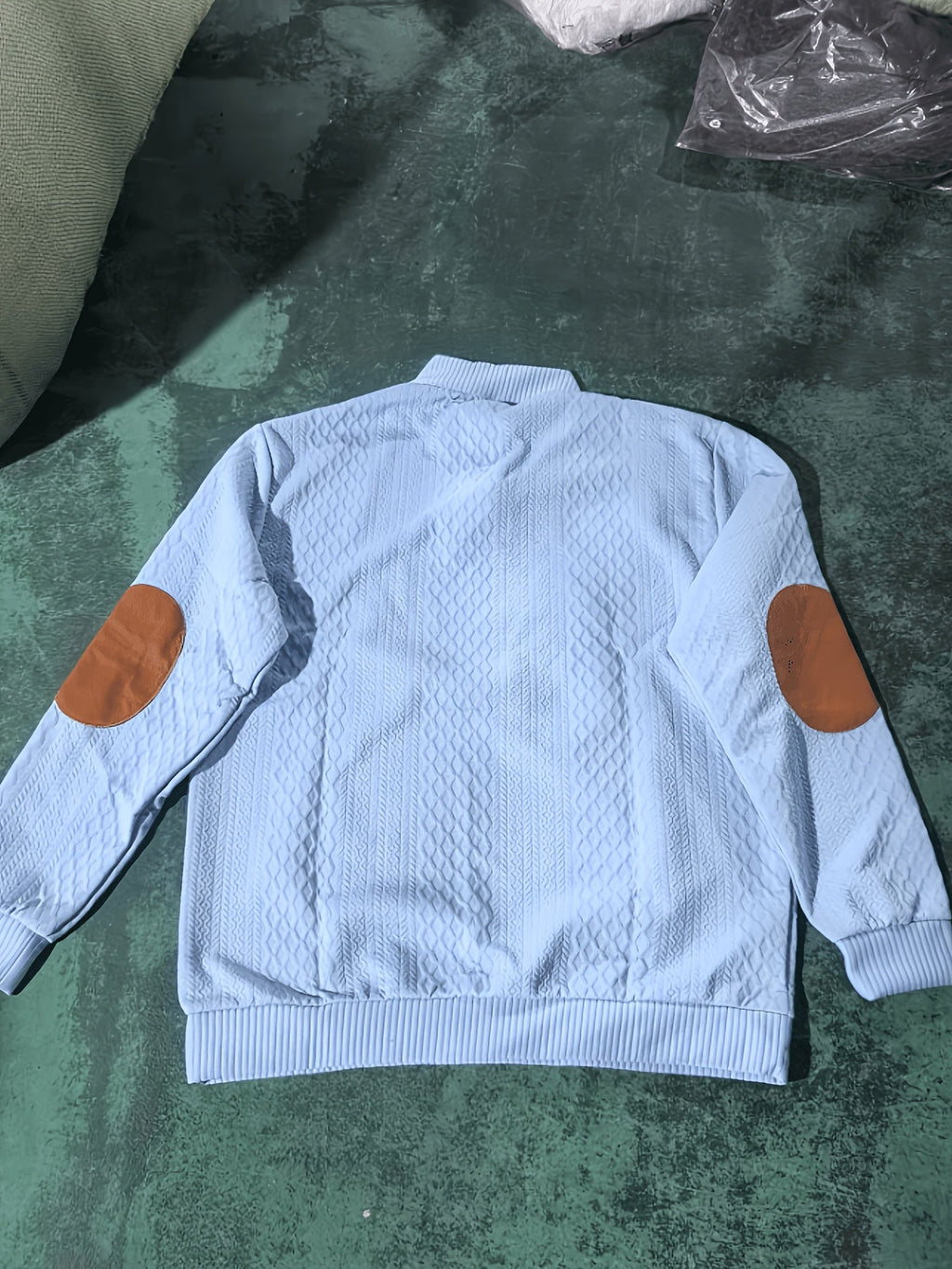Ronan | Stand Collar Button Henley Sweater – back view