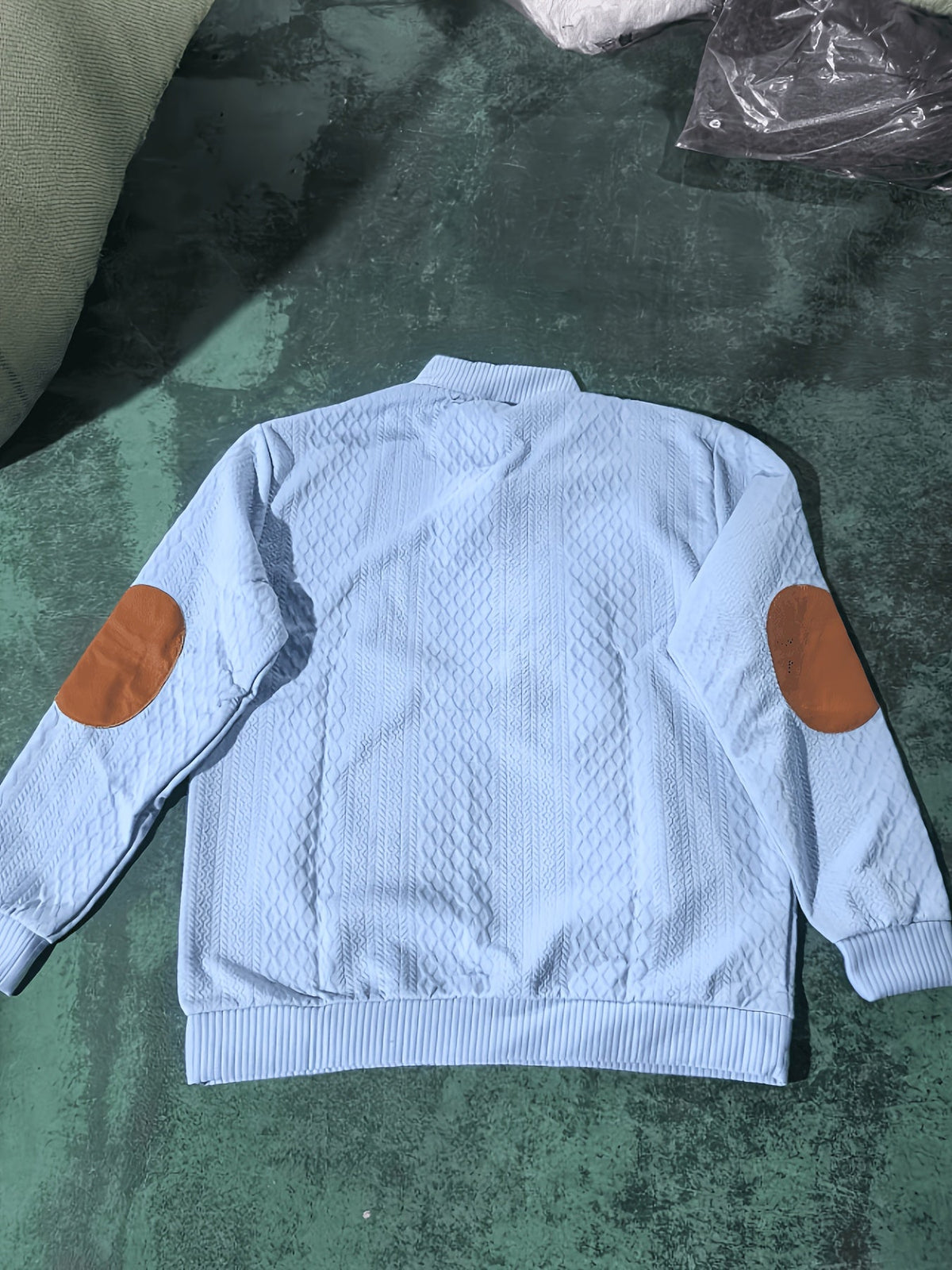 Ronan | Stand Collar Button Henley Sweater – back view
