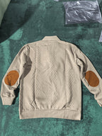 Ronan | Stand Collar Button Henley Sweater – back view