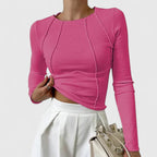 Rosa Comfortable Long Sleeve Top by Vera Noir, side view