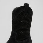 Rosalba | Perforated Mid-Calf Cowboy Boots – close-up