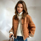 Rosali Buttoned Sheepskin Jacket – detail view
