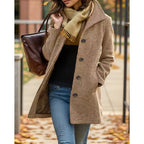 Rosamae | Timeless Turndown Collar Coat – styled view