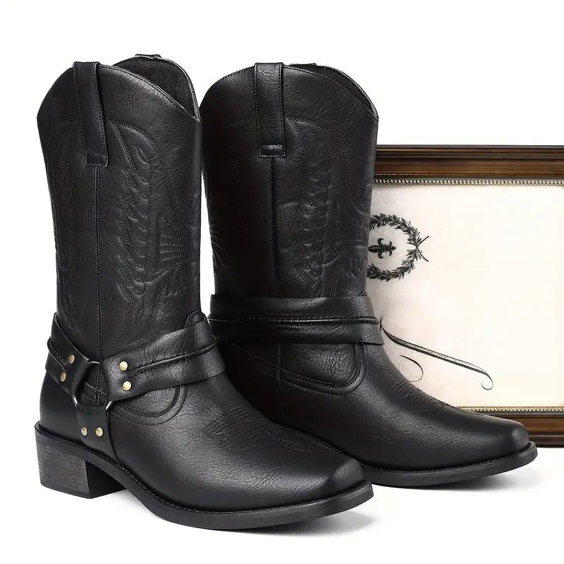 Roscoe western leather cowboy boots styled with denim