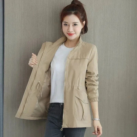 Roxella | Waterproof Cinched-Waist Jacket – front view