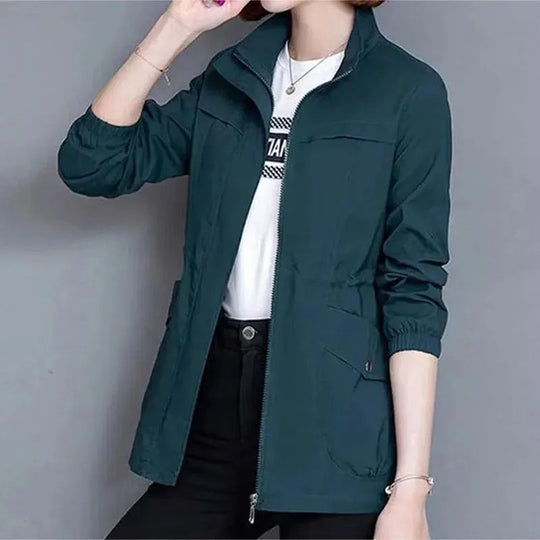 Roxella | Waterproof Cinched-Waist Jacket – front view