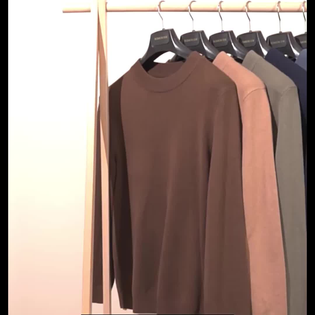 Russell | Refined Mock-Neck Sweater – styled view