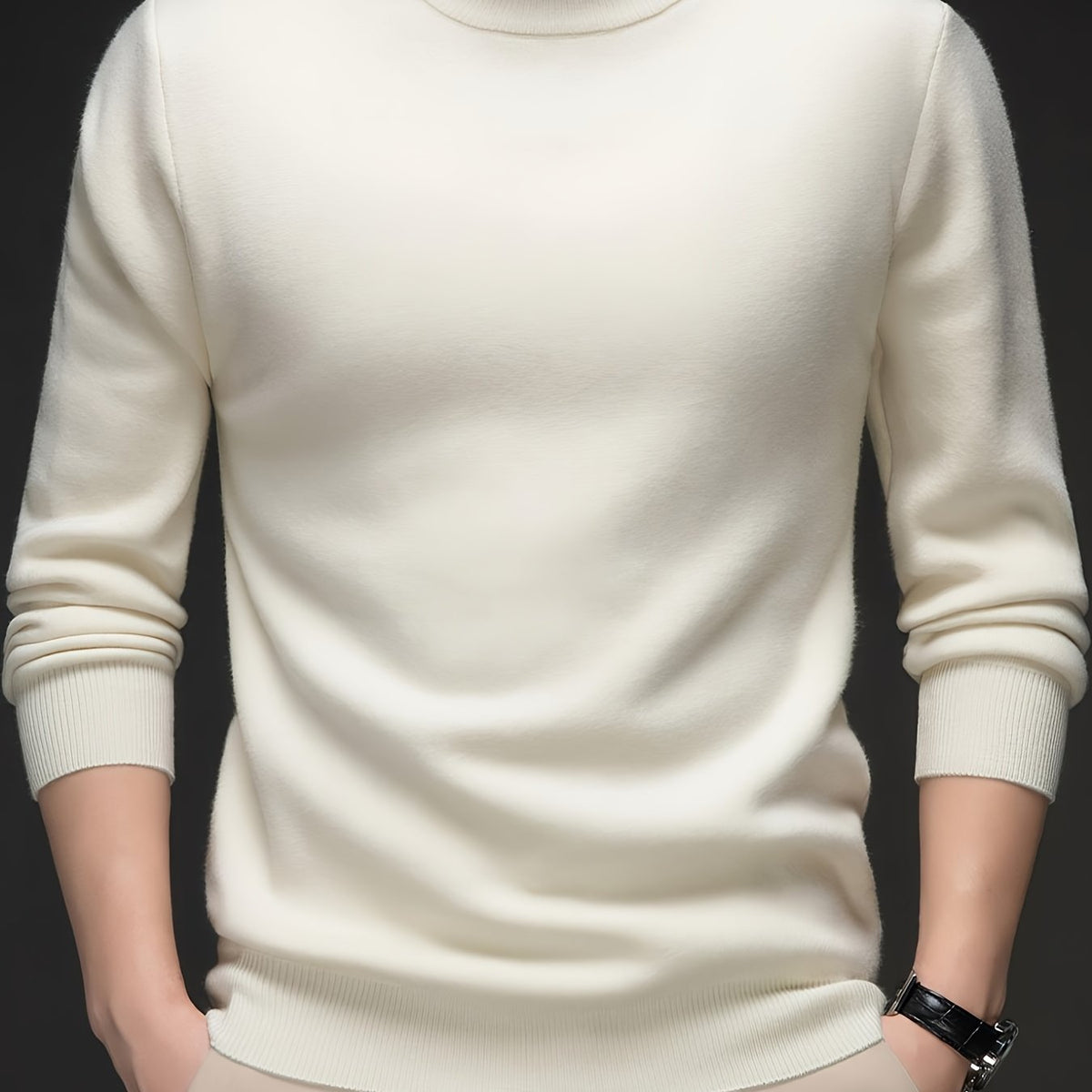 Russell | Refined Mock-Neck Sweater – front view