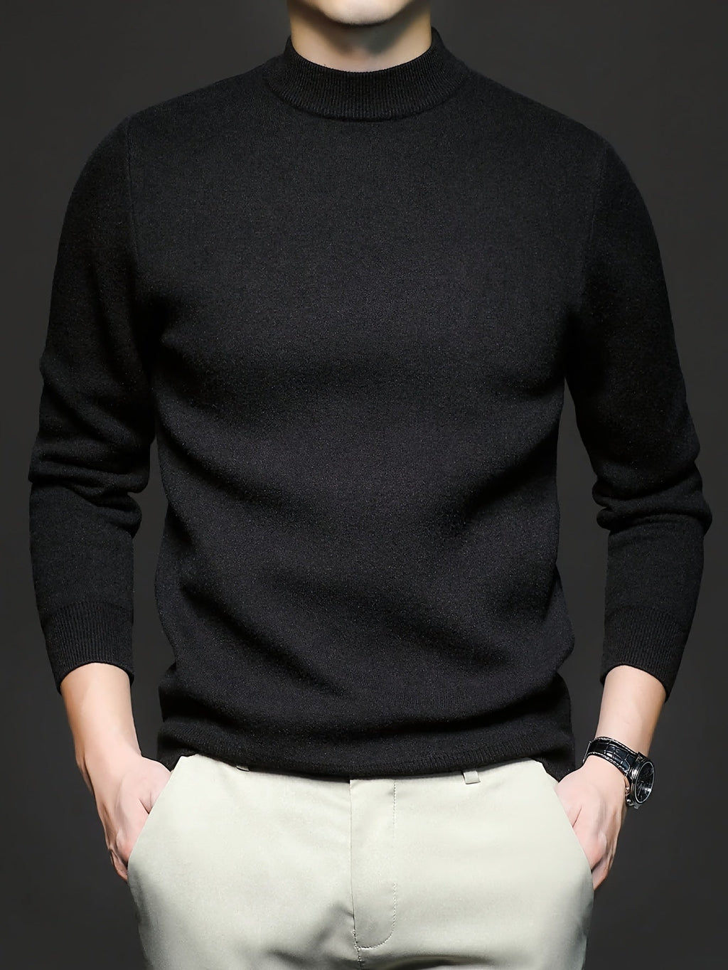 Russell | Refined Mock-Neck Sweater – front view