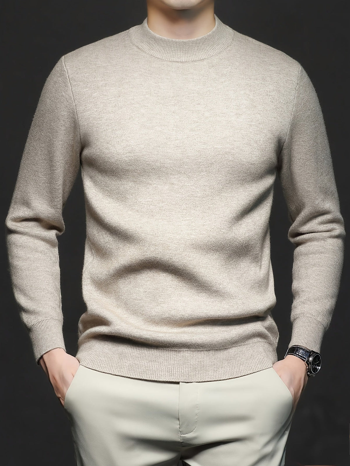 Russell | Refined Mock-Neck Sweater – front view