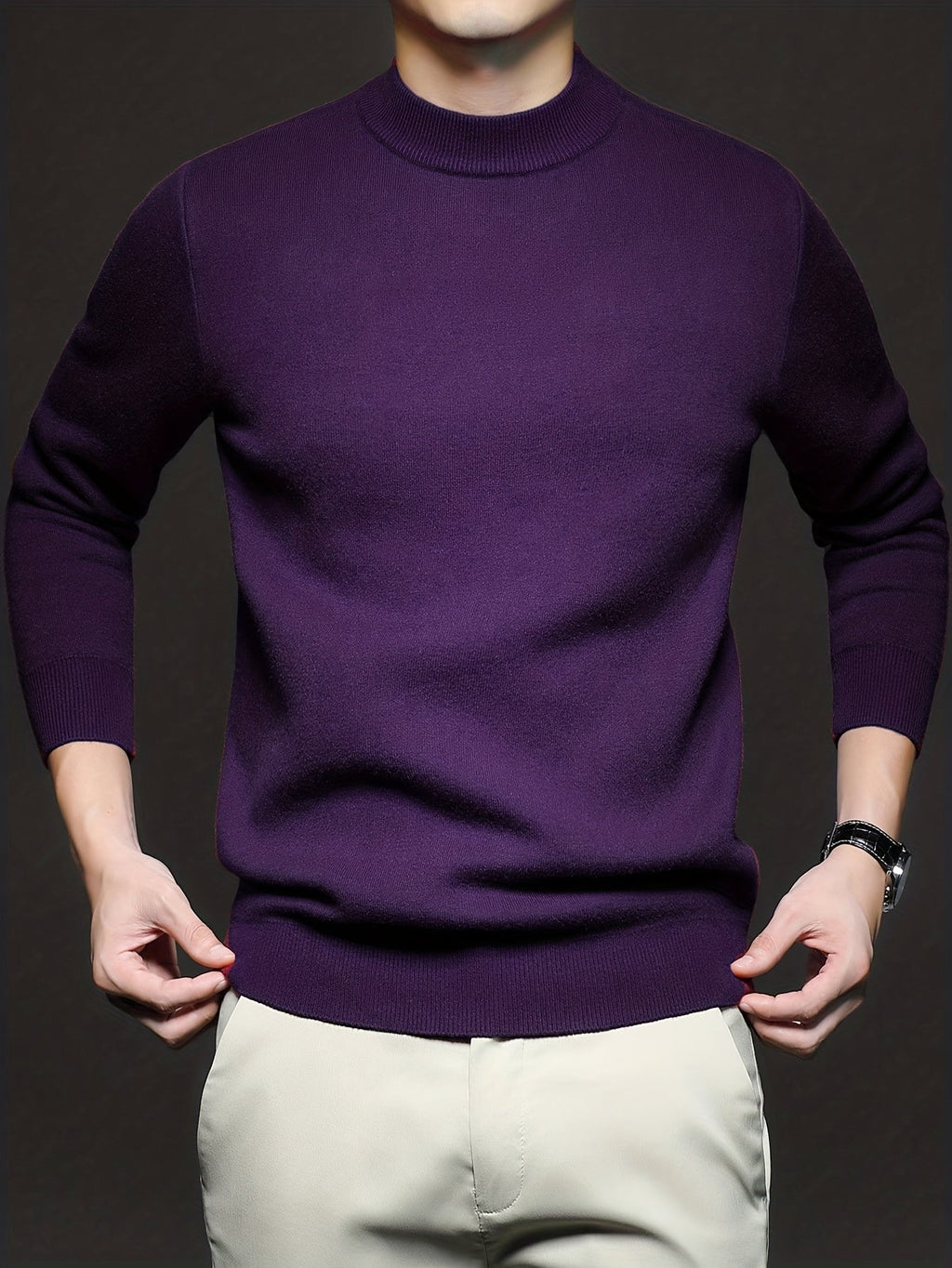 Russell | Refined Mock-Neck Sweater – front view
