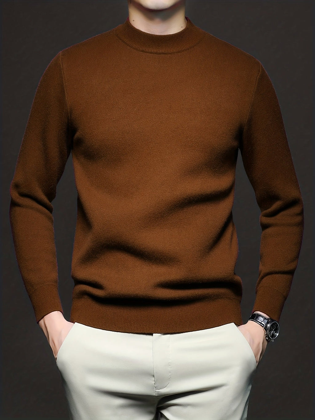 Russell | Refined Mock-Neck Sweater – front view
