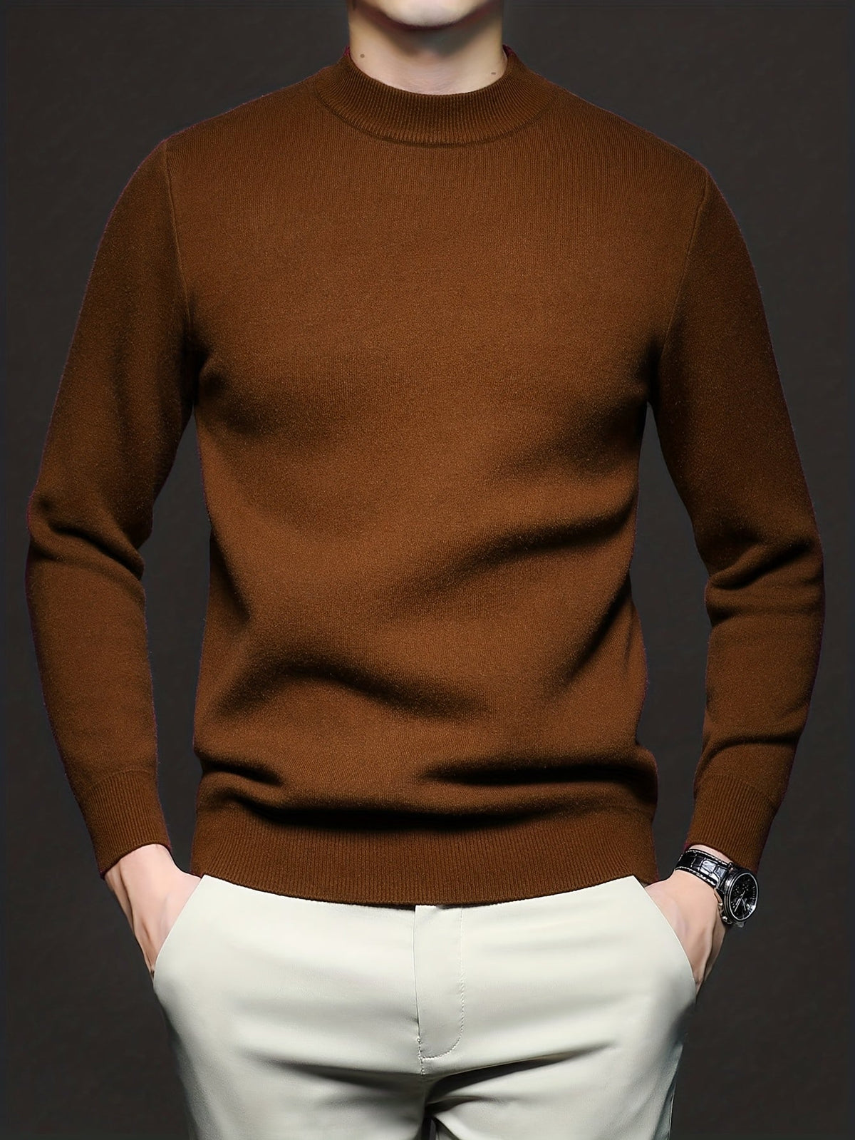 Russell | Refined Mock-Neck Sweater – front view