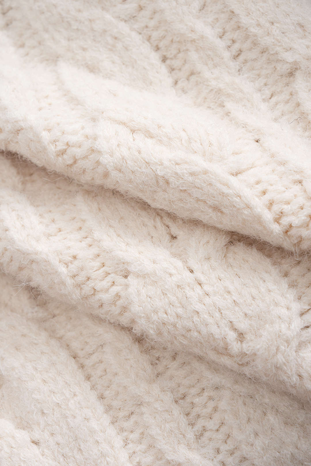 Sable Hooded Cable-Knit Denim Cardigan by Vera Noir – side view