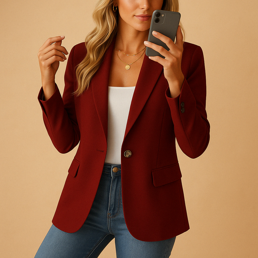 Sabrielle | Fitted Tailored Blazer – styled view