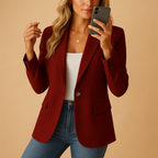 Sabrielle | Fitted Tailored Blazer – styled view