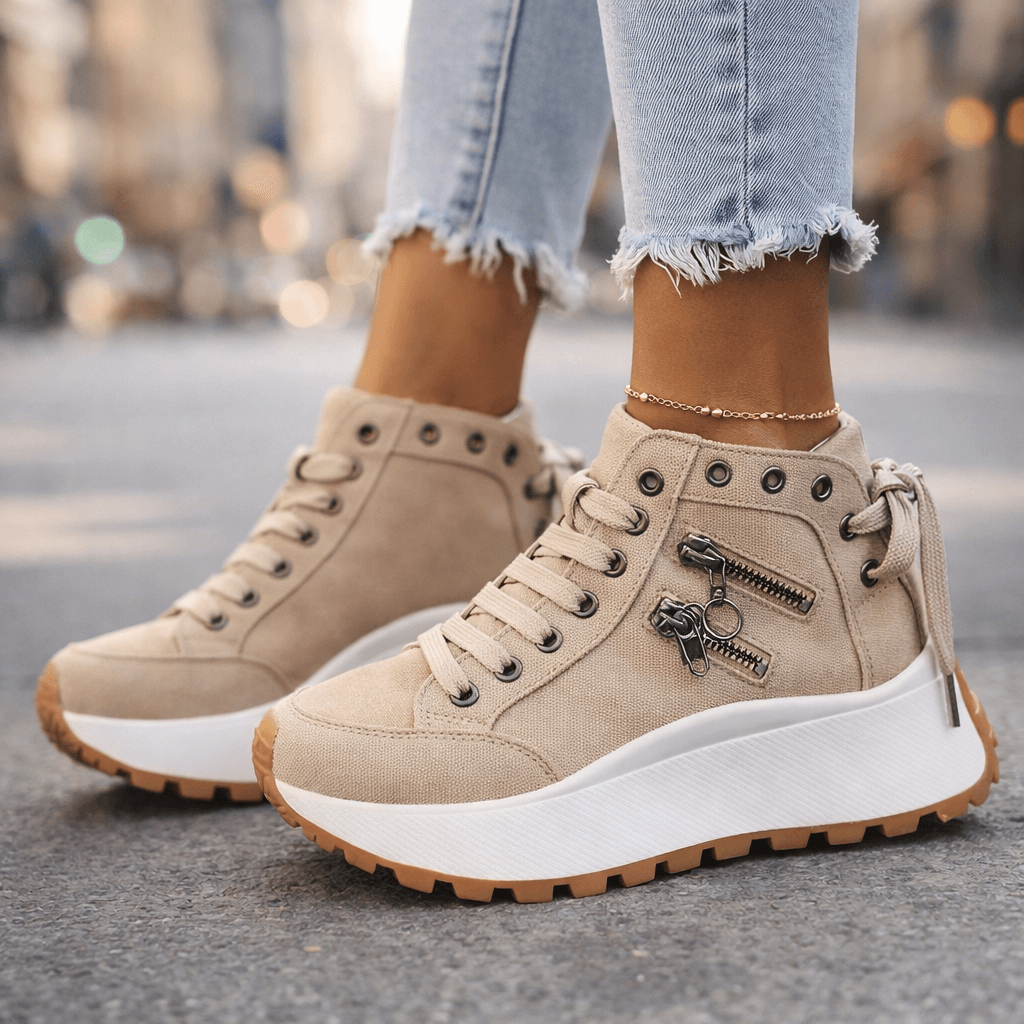 Saylor High Cut Lace Shoes – close-up