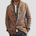Sebastian Vintage Lapel Knit Cardigan – front view
