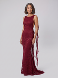 Seraphine | Backless Lace Mermaid Gown by Vera Noir – front view