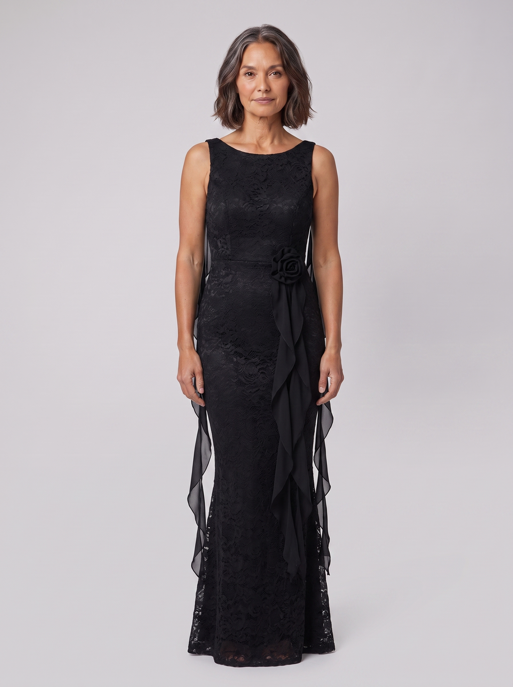 Seraphine | Backless Lace Mermaid Gown by Vera Noir – side view