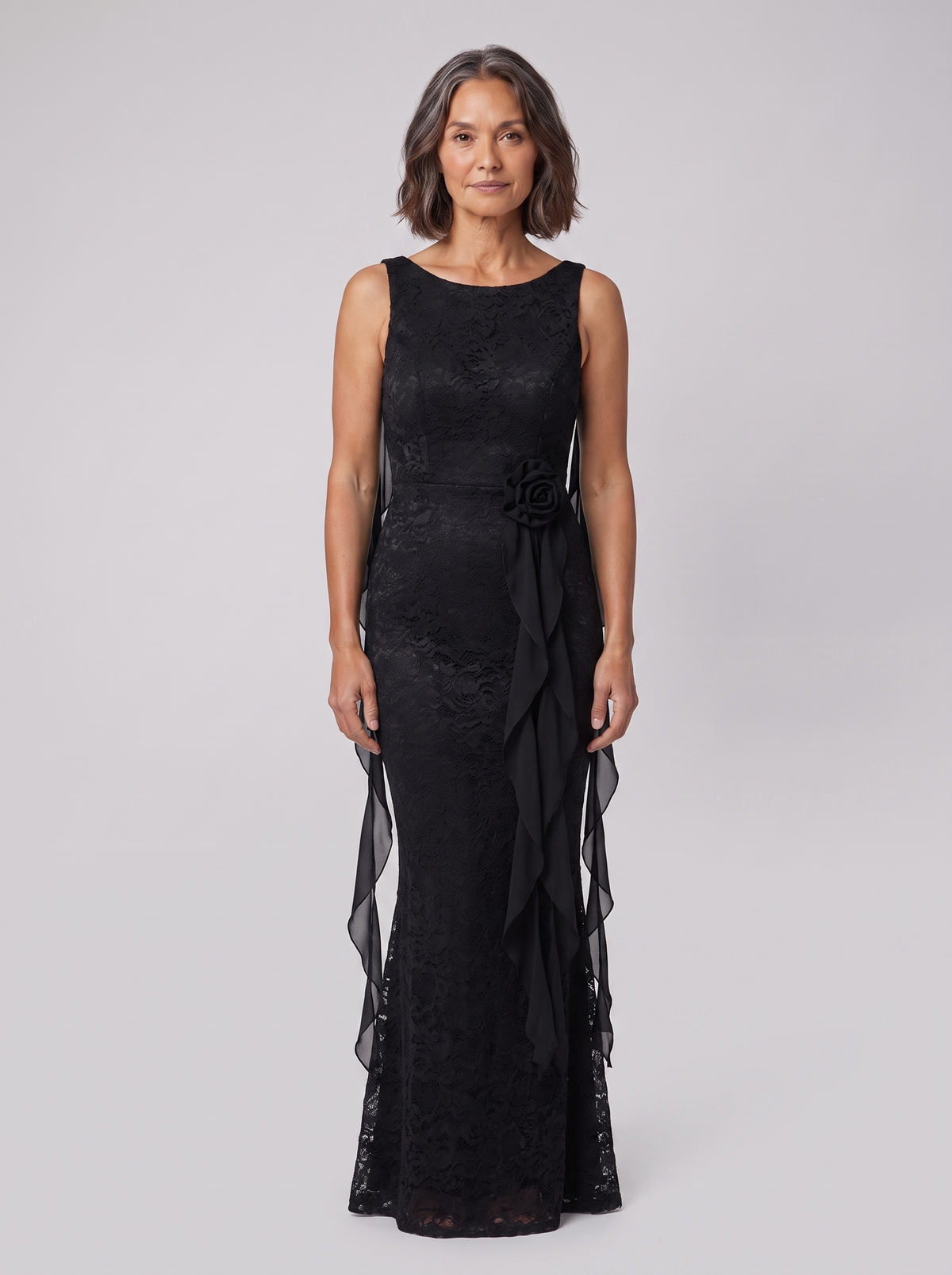 Seraphine | Backless Lace Mermaid Gown by Vera Noir – side view