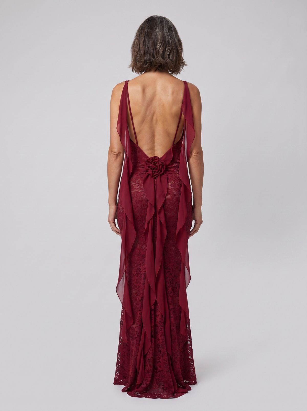Seraphine | Backless Lace Mermaid Gown by Vera Noir – detail view