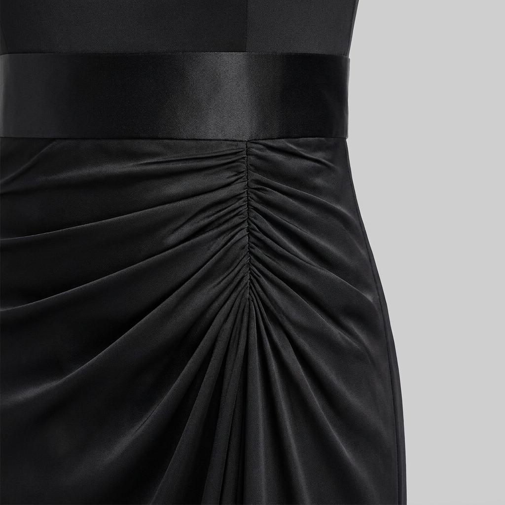 Serena | Sequin-Spliced Floor-Length Maxi Dress by Vera Noir – detail view
