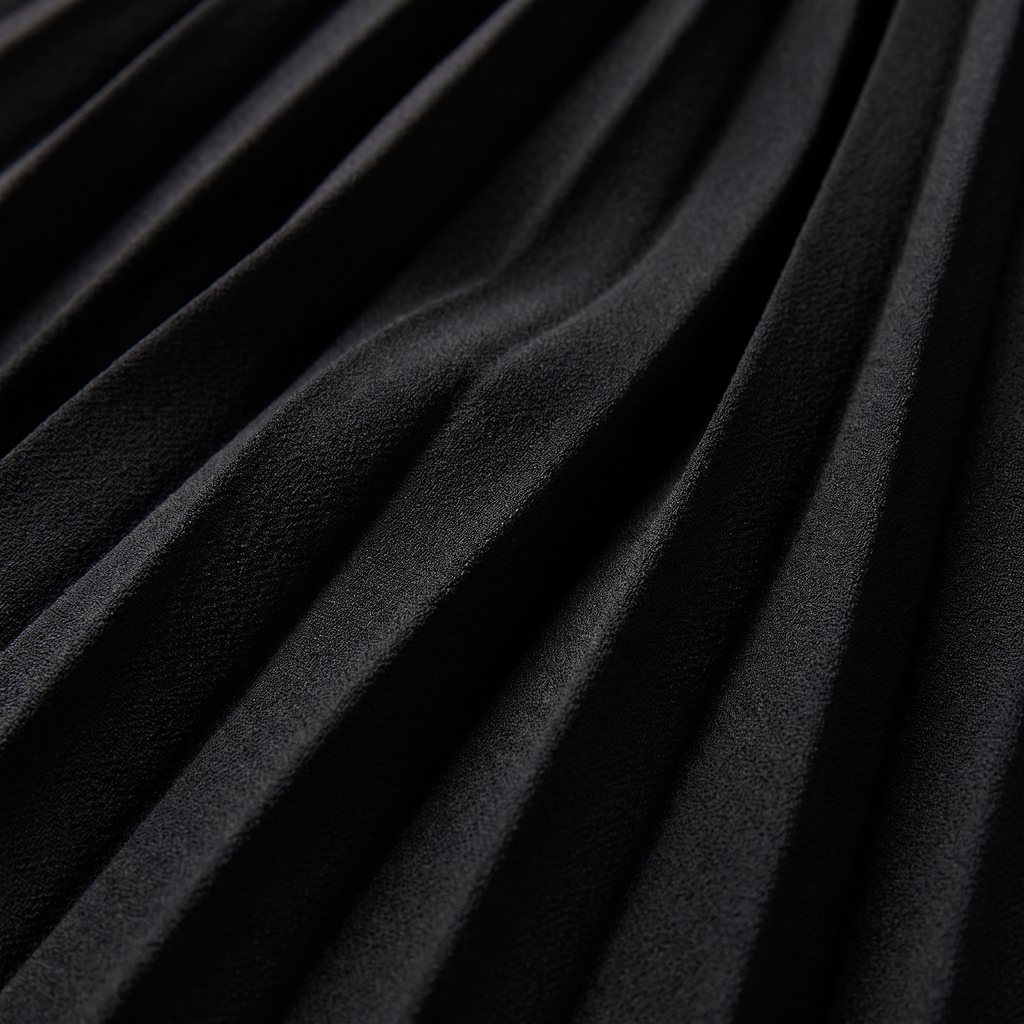 Siena | Belted Pleated A-Line Midi Dress by Vera Noir – detail view of the fabric