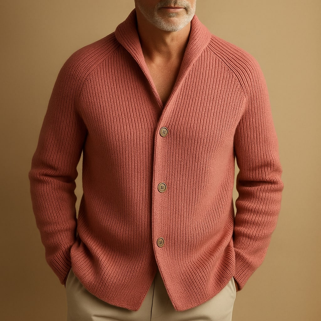 Silvio Men's Lightweight Knit Cardigan by Vera Noir – image 8