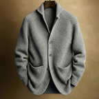 Silvio Men's Lightweight Knit Cardigan by Vera Noir – styled view