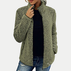 Sima Fleece Jacket by Vera Noir, styled outfit view