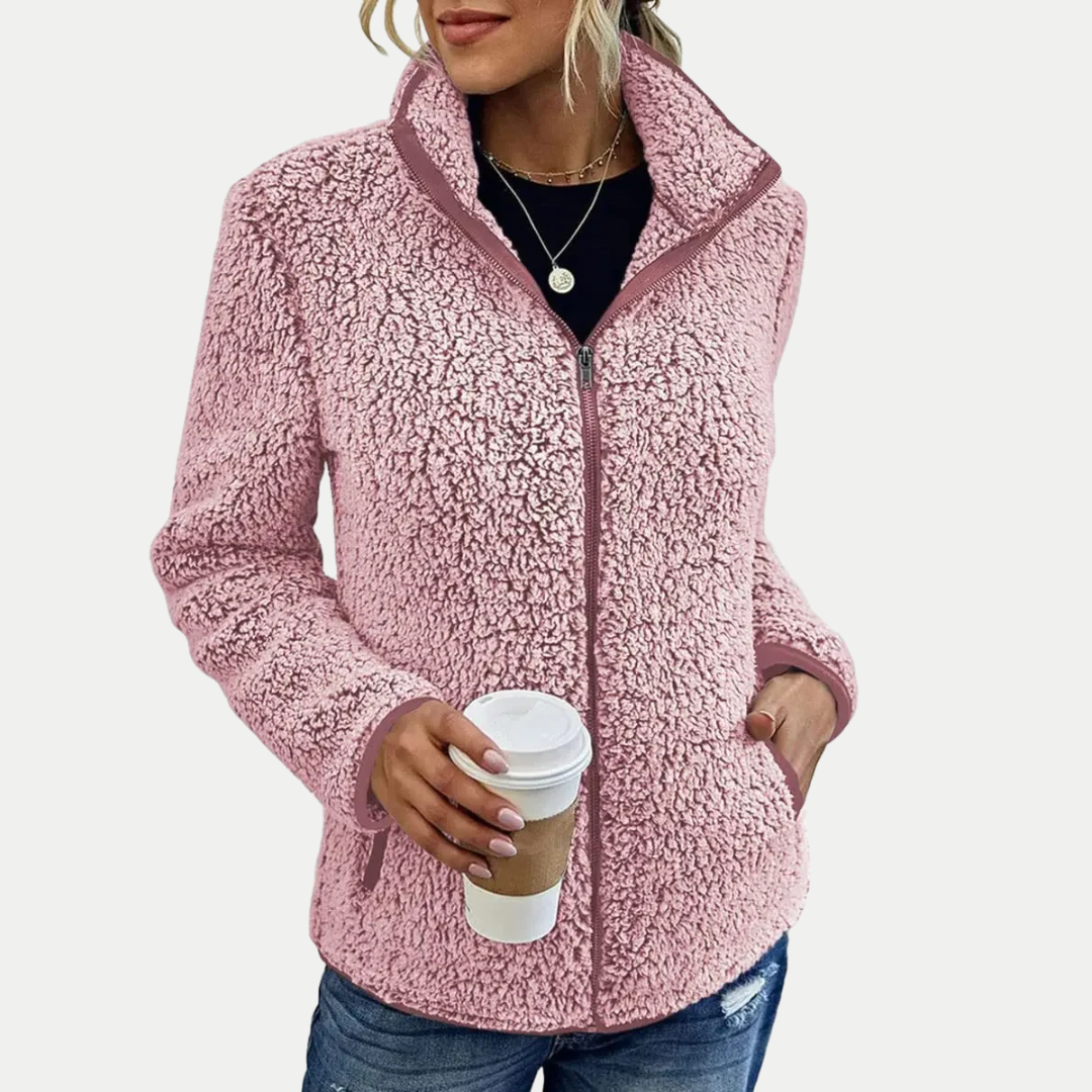 Sima Fleece Jacket by Vera Noir, side view