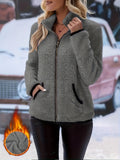 Simona | Cozy Zip-Up Jacket – front view