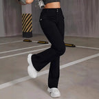 Simone flared denim pants, styled view