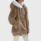 Solvana | Elegant Multicolour Warm Puffer Jacket – side view