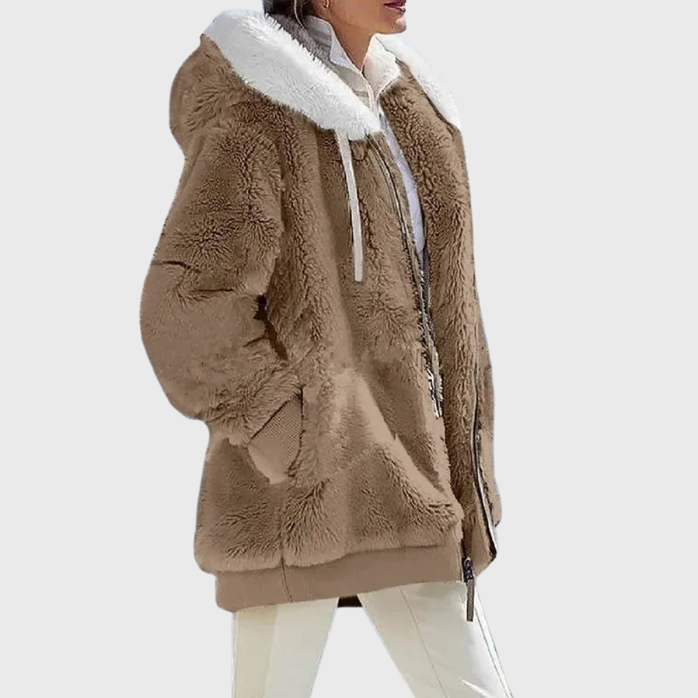 Solvana | Elegant Multicolour Warm Puffer Jacket – side view