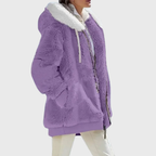 Solvana | Elegant Multicolour Warm Puffer Jacket – side view