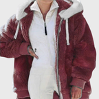 Solvana | Elegant Multicolour Warm Puffer Jacket – front view