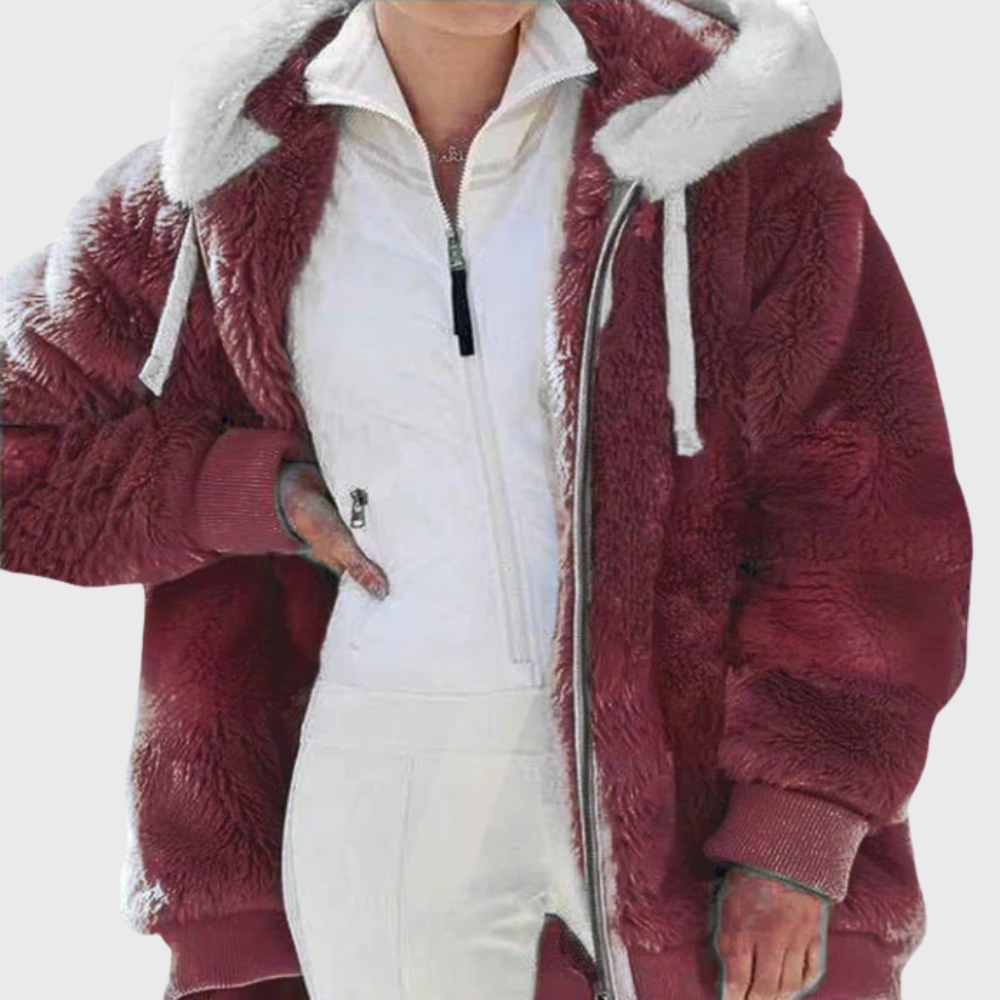 Solvana | Elegant Multicolour Warm Puffer Jacket – front view
