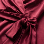 Solveig | Tie-Waist Wrap Dress, Long Sleeve by Vera Noir – detail view of the fabric