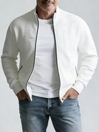 Sullivan | Textured Stand-Collar Jacket – styled view