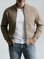 Sullivan | Textured Stand-Collar Jacket – styled view
