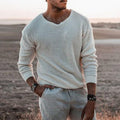Sully | Textured V-Neck Sweater – front view