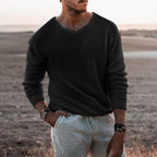 Sully | Textured V-Neck Sweater – front view