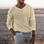 Sully | Textured V-Neck Sweater – front view